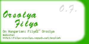 orsolya filyo business card